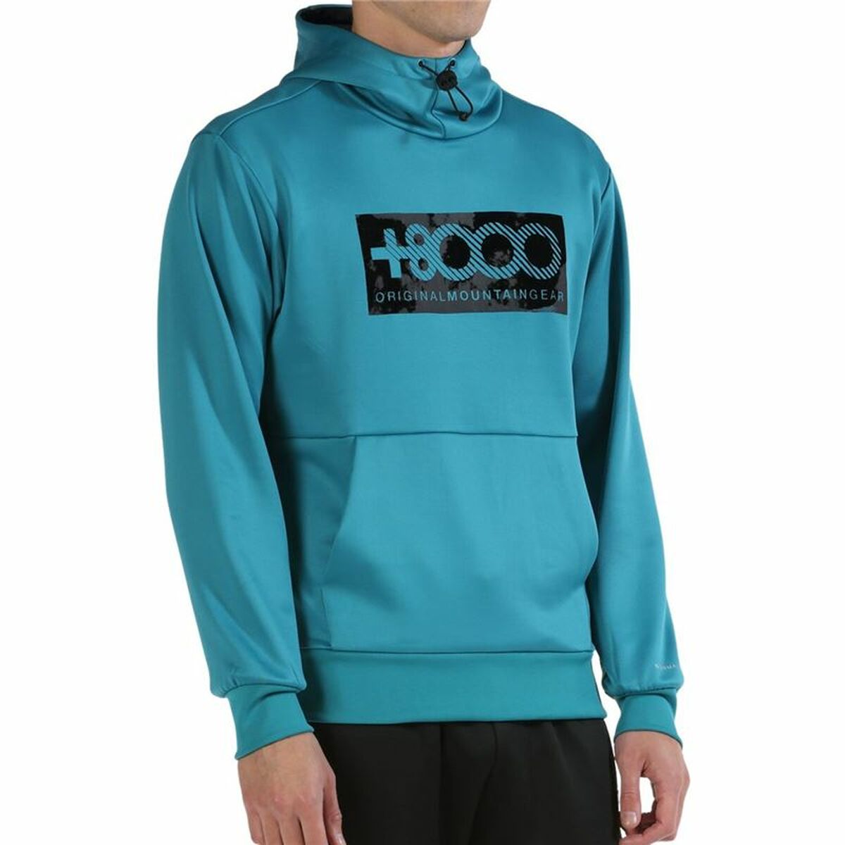 Felpa con Cappuccio Uomo +8000 Naval Blu scuro