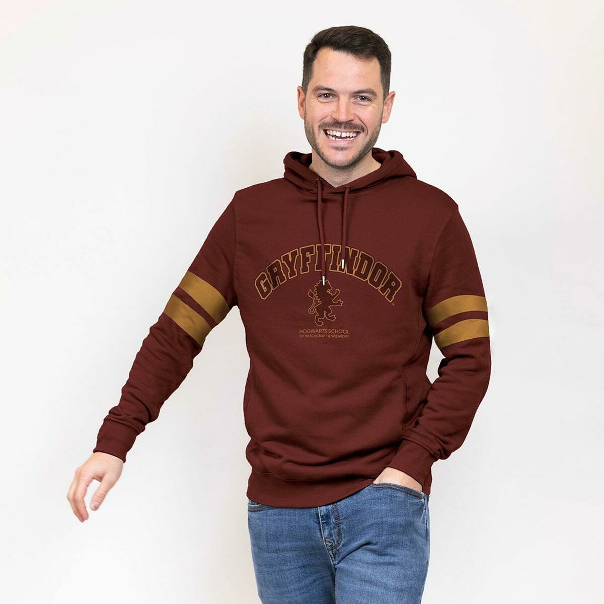Felpa con Cappuccio Uomo Harry Potter Rosso