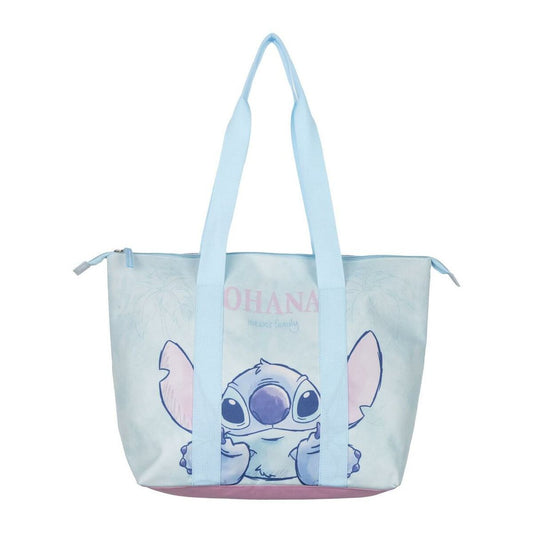 Borsa da Mare Stitch Rosa 48 x 5 x 32 cm Azzurro Chiaro