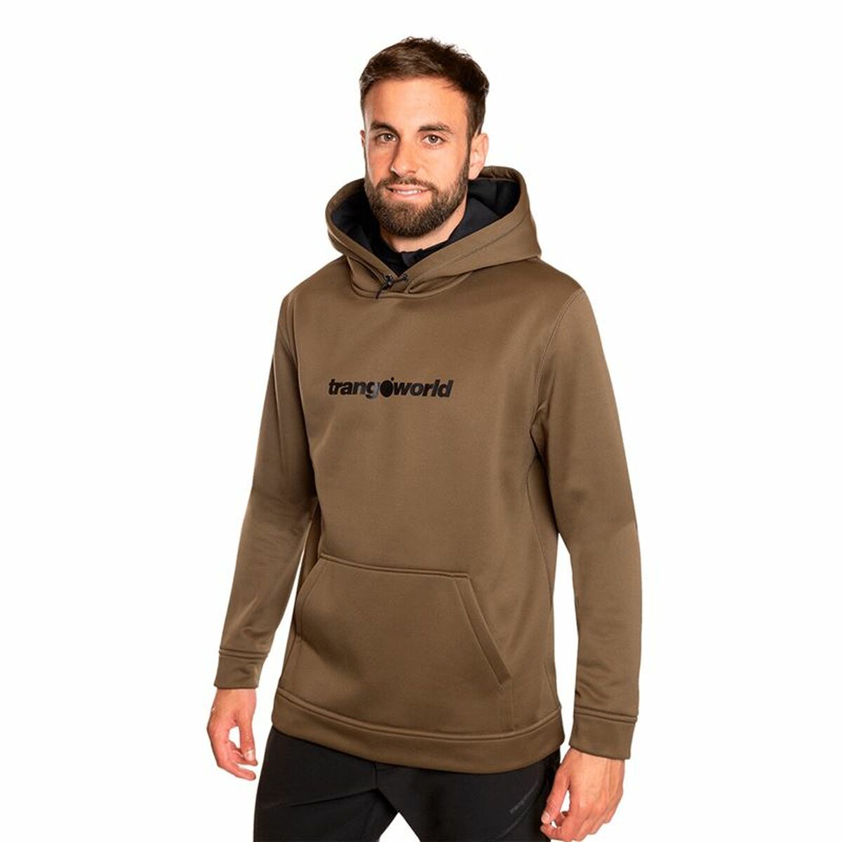 Felpa con Cappuccio Uomo Trangoworld Login Marrone