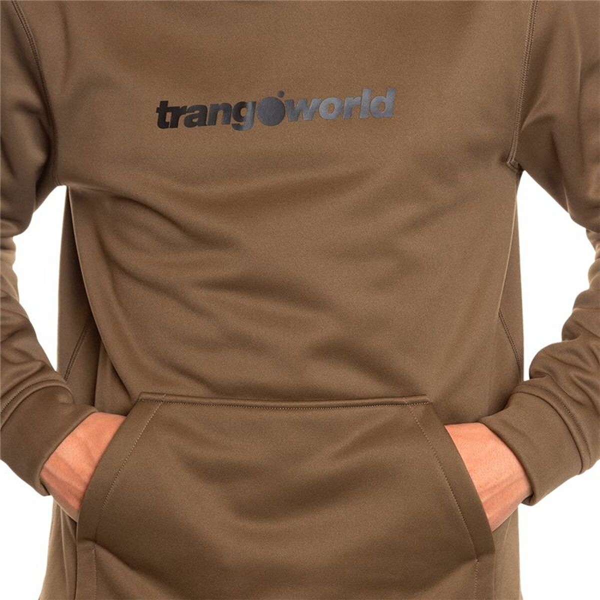 Felpa con Cappuccio Uomo Trangoworld Login Marrone