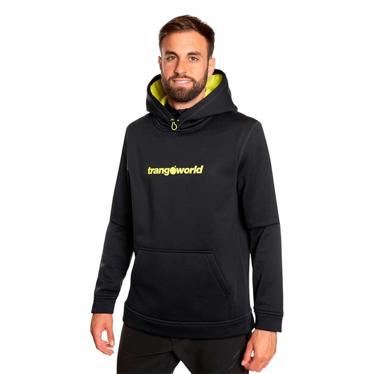 Felpa con Cappuccio Uomo Trangoworld Login Nero