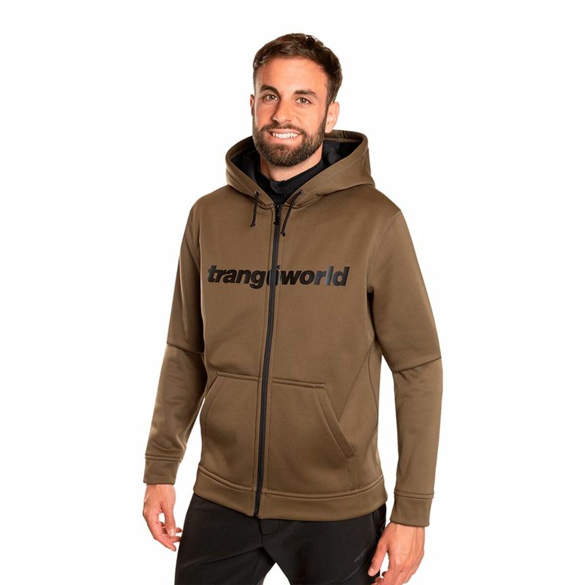 Giacca Sportiva da Uomo Trangoworld Ripon Marrone Con cappuccio