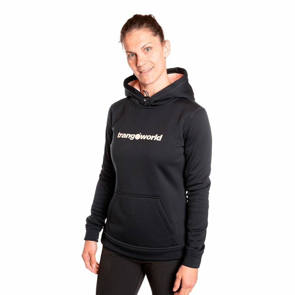 Felpa con Cappuccio Uomo Trangoworld Nero