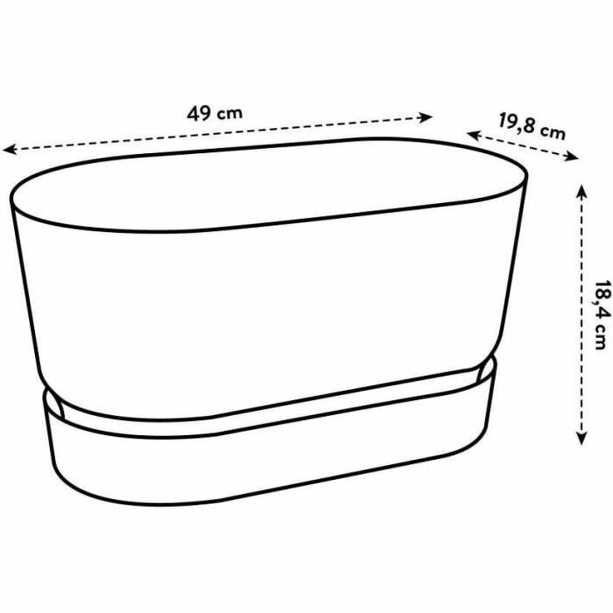 Vaso rettangolare da Balcone Elho   70 cm Bianco Plastica