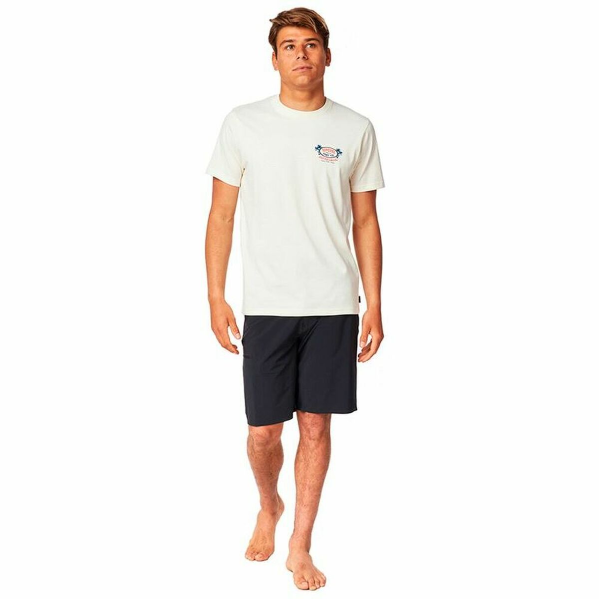 Maglia a Maniche Corte Uomo Rip Curl FB Tee Bianco