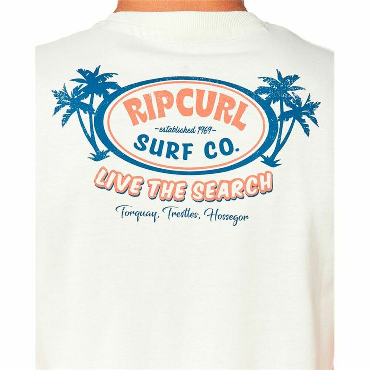 Maglia a Maniche Corte Uomo Rip Curl FB Tee Bianco