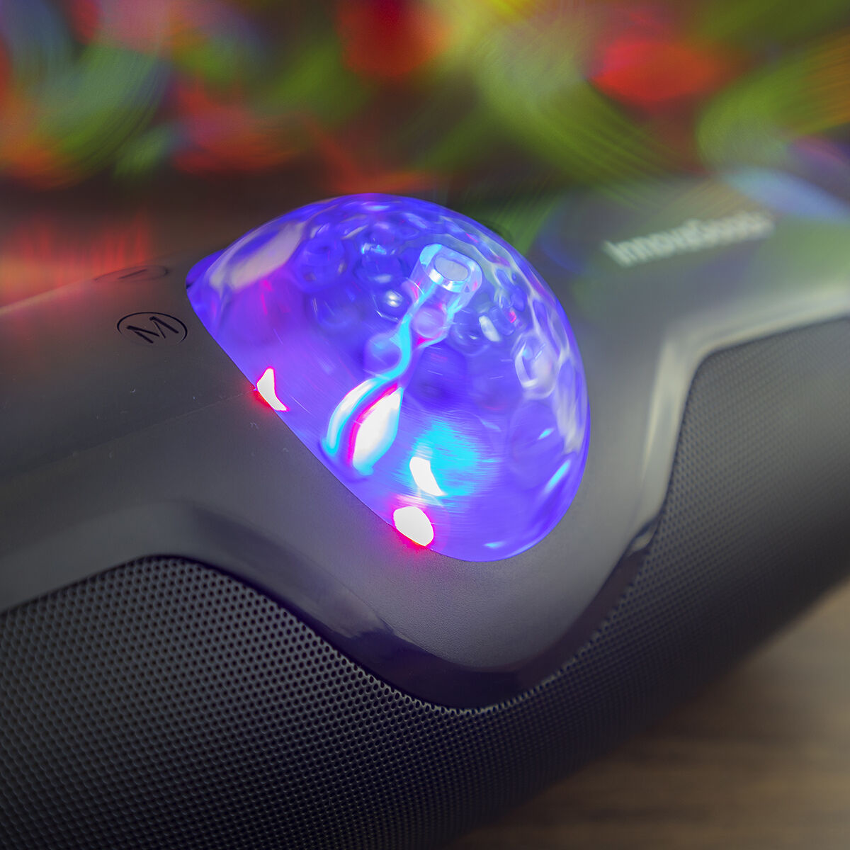 Altoparlante Senza Fili Ricaricabile con Luci da Discoteca Waflash InnovaGoods