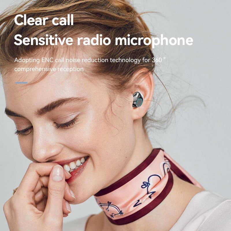 New Exquisite Mirror Earbuds Power Bank True Wireless Bluetooth 5.3 2-In-1 Headphones Three True Digital Display Sports Earphone
